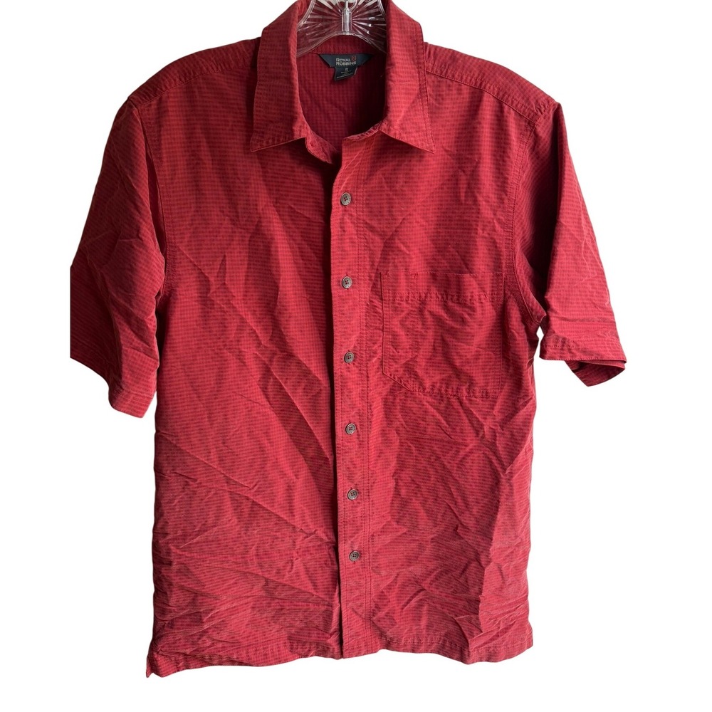 Royal Robbins NWOT Men's Desert Red Pucker Dry S/S Relaxed Fit Button Down Small